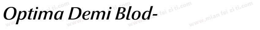 Optima Demi Blod字体转换